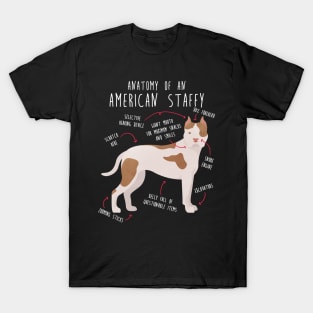 American Staffordshire Terrier Amstaff Anatomy T-Shirt